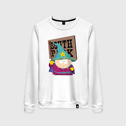 Свитшот хлопковый женский ЮЖНЫЙ ПАРК, цвет: белый
