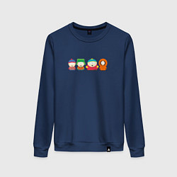 Свитшот хлопковый женский South Park Саус Парк, цвет: тёмно-синий