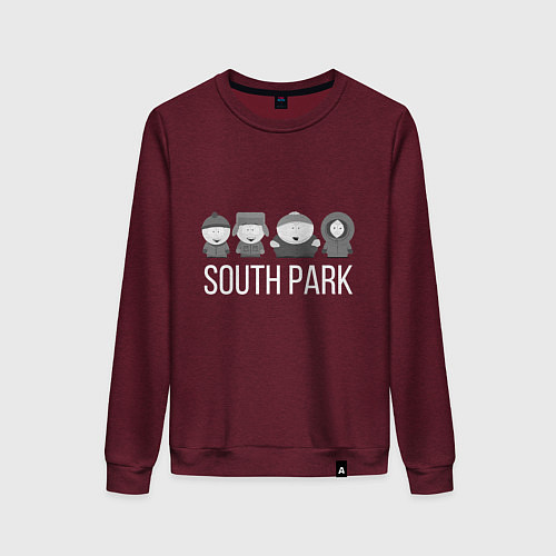 Женский свитшот South Park / Меланж-бордовый – фото 1