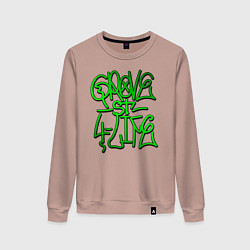 Свитшот хлопковый женский GTA Tag GROVE, цвет: пыльно-розовый