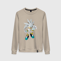 Свитшот хлопковый женский SONIC, цвет: миндальный