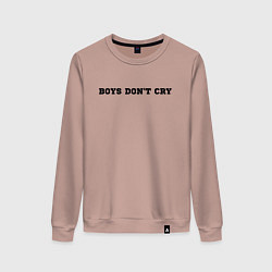 Свитшот хлопковый женский BOYS DON'T CRY, цвет: пыльно-розовый