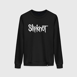 Свитшот хлопковый женский SLIPKNOT НА СПИНЕ, цвет: черный