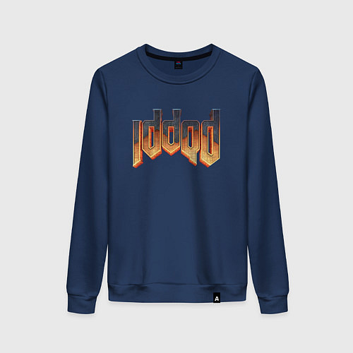 Женский свитшот IDDQD DOOM / Тёмно-синий – фото 1