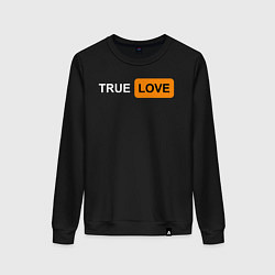 Свитшот хлопковый женский True Love, цвет: черный