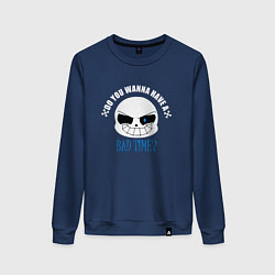 Свитшот хлопковый женский UNDERTALE, цвет: тёмно-синий