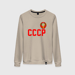 Свитшот хлопковый женский СССР, цвет: миндальный