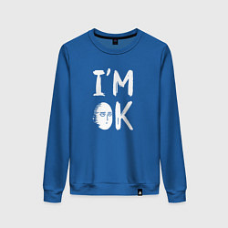 Свитшот хлопковый женский IM OK, цвет: синий