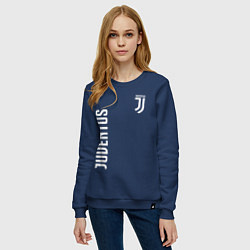 Свитшот хлопковый женский JUVENTUS, цвет: тёмно-синий — фото 2