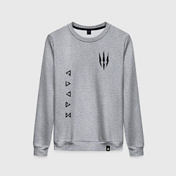 Свитшот хлопковый женский ВЕДЬМАК, цвет: меланж