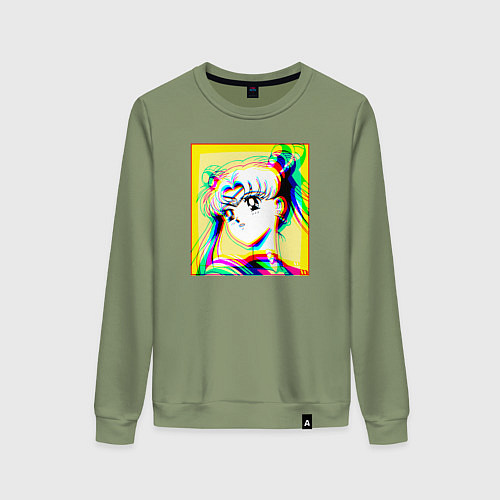 Женский свитшот Сейлор Мун Усаги Цукино Sailor / Авокадо – фото 1