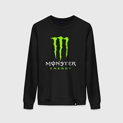 Свитшот хлопковый женский MONSTER ENERGY, цвет: черный