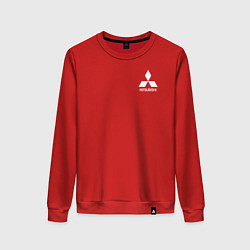 Свитшот хлопковый женский MITSUBISHI, цвет: красный