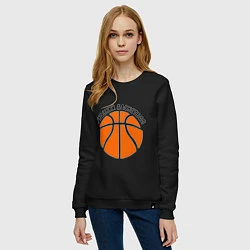 Свитшот хлопковый женский Русский баскетбол, цвет: черный — фото 2