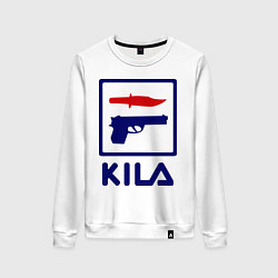 Свитшот хлопковый женский Kila Fila, цвет: белый