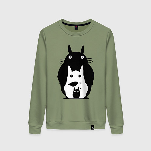 Женский свитшот Тоторо / Авокадо – фото 1