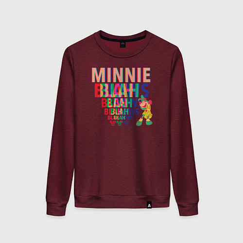 Женский свитшот Minnie Blah Bows / Меланж-бордовый – фото 1