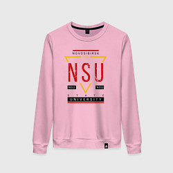 Свитшот хлопковый женский NSU, цвет: светло-розовый
