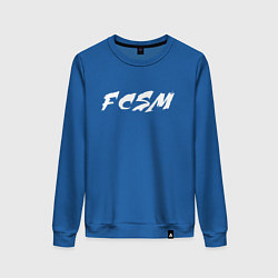 Свитшот хлопковый женский FCSM, цвет: синий