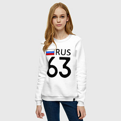 Свитшот хлопковый женский RUS 63, цвет: белый — фото 2