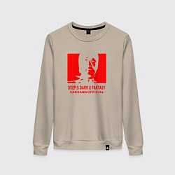 Свитшот хлопковый женский VANSAMA OFFICIAL Red, цвет: миндальный