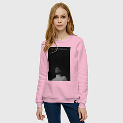 Свитшот хлопковый женский Ты беспощадна, цвет: светло-розовый — фото 2