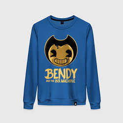 Свитшот хлопковый женский Bendy And The Ink Machine, цвет: синий