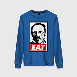 Свитшот хлопковый женский Ганнибал Лектор, цвет: синий