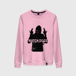 Свитшот хлопковый женский Watch dogs 2 Z, цвет: светло-розовый