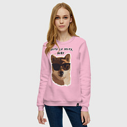 Свитшот хлопковый женский Собакен Арни, цвет: светло-розовый — фото 2