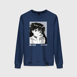 Свитшот хлопковый женский Аска ева 02, цвет: тёмно-синий