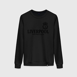 Свитшот хлопковый женский Liverpool FC, цвет: черный