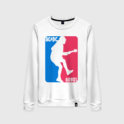 Свитшот хлопковый женский ACDC Angus, цвет: белый