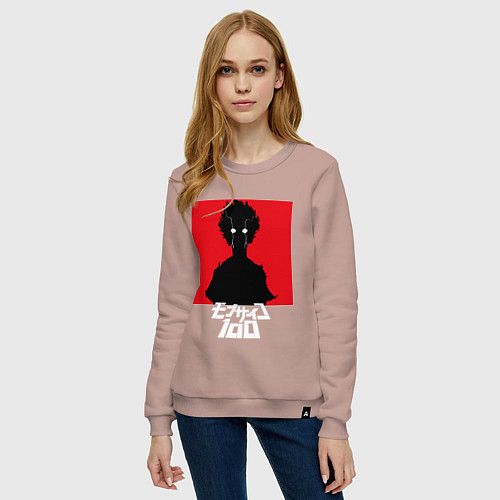 Женский свитшот Mob psycho 100 Z / Пыльно-розовый – фото 3