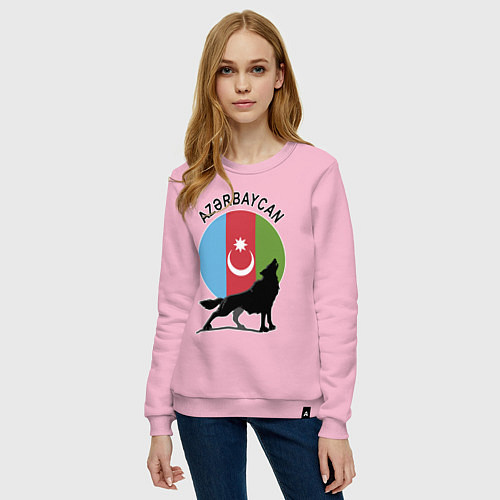 Женский свитшот Азербайджан / Светло-розовый – фото 3