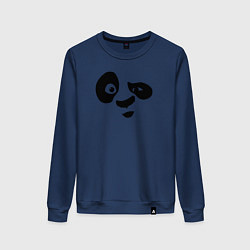 Свитшот хлопковый женский Панда, цвет: тёмно-синий