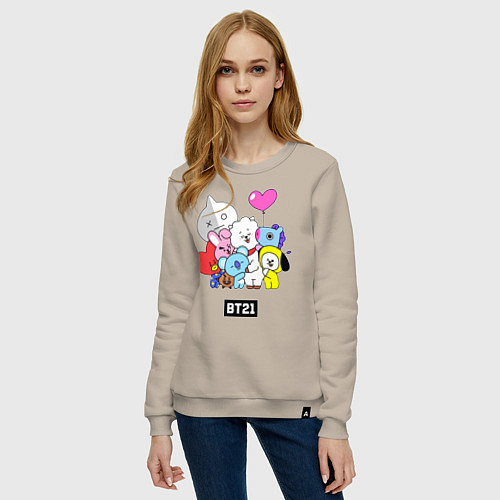 Женский свитшот BT21 / Миндальный – фото 3