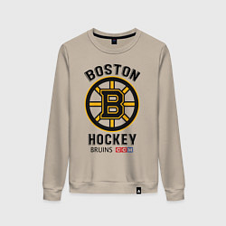 Свитшот хлопковый женский BOSTON BRUINS NHL, цвет: миндальный