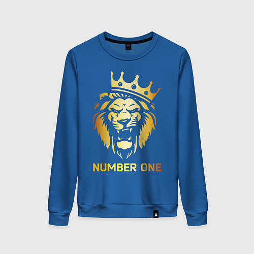 Женский свитшот ЗОЛОТОЙ ЛЕВ / Синий – фото 1