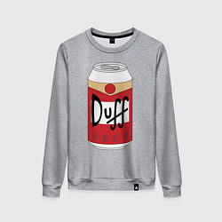 Свитшот хлопковый женский Duff Beer, цвет: меланж