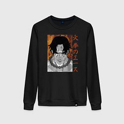 Свитшот хлопковый женский Портгас Д Эйс, цвет: черный