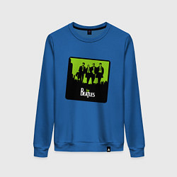 Свитшот хлопковый женский Ливерпульская четверка Beatles, цвет: синий