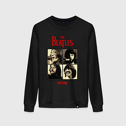 Свитшот хлопковый женский The Beatles LET IT BE, цвет: черный