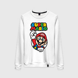 Свитшот хлопковый женский Mario, цвет: белый