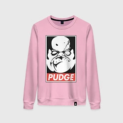 Свитшот хлопковый женский Pudge Dota Пудж, цвет: светло-розовый