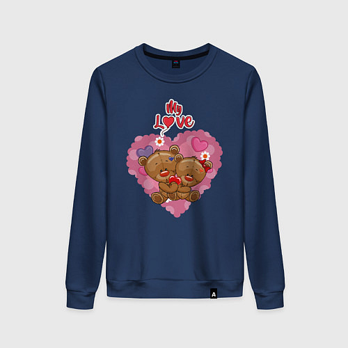Женский свитшот My love / Тёмно-синий – фото 1