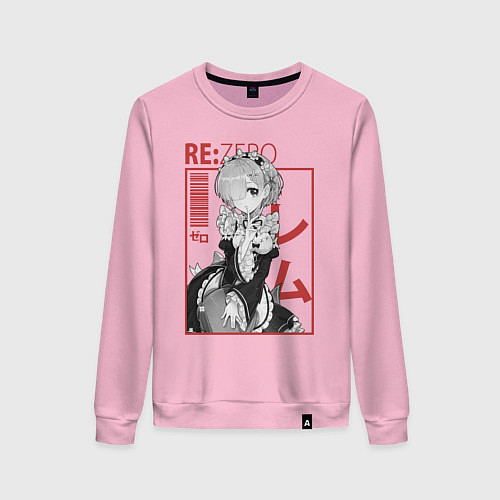 Женский свитшот Re:Zero Rem / Светло-розовый – фото 1