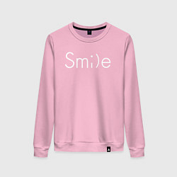 Свитшот хлопковый женский SMILE УЛЫБКА, цвет: светло-розовый