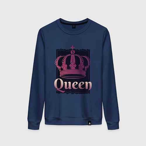 Женский свитшот Queen Королева и корона / Тёмно-синий – фото 1