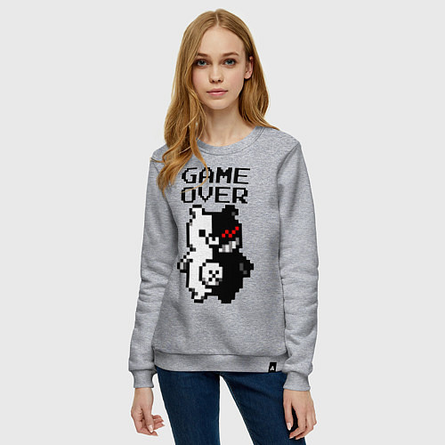 Женский свитшот MONOKUMA GAME OVER / Меланж – фото 3